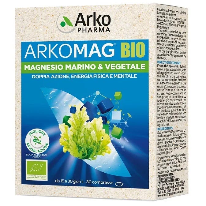 Arkomag Bio Magensio Marino Vegetale 30 Compresse-2