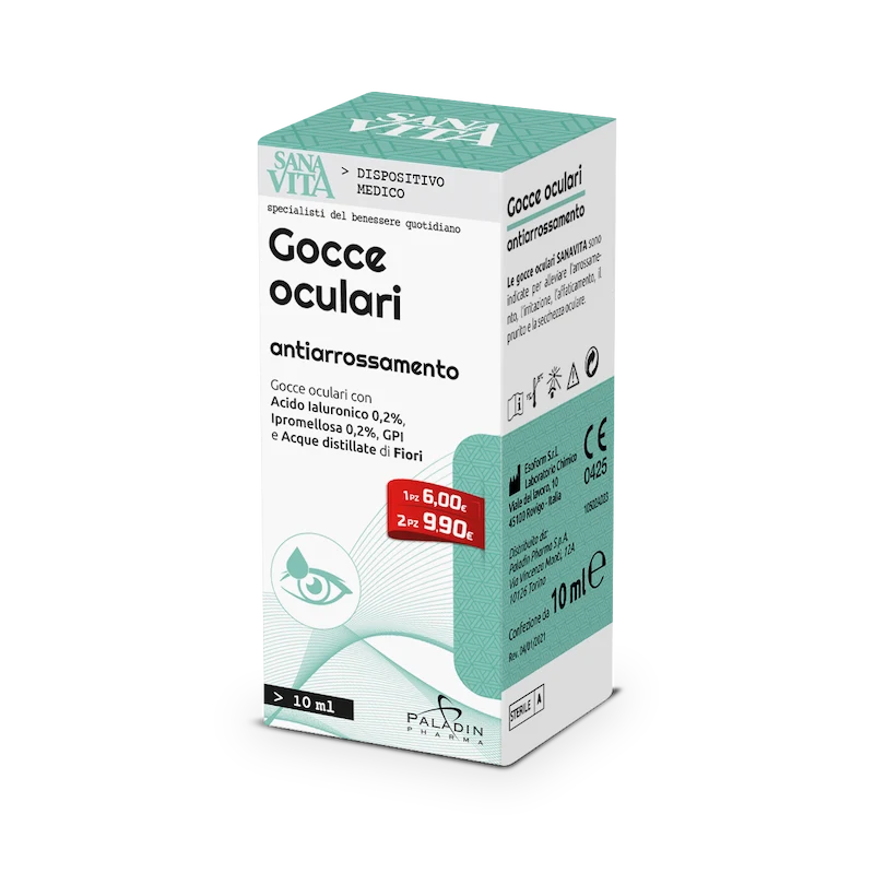 Sanavita Gocce Oculari Antiarrossamento 10ml-1