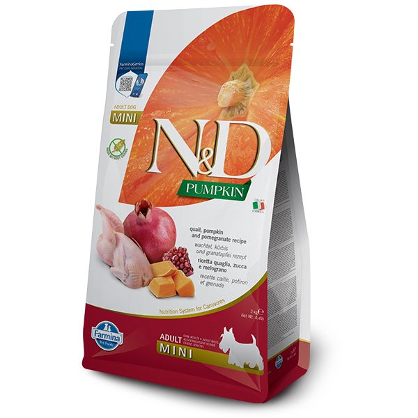 Farmina N&D Dog Mini Pumpkin Quail & Pomegranate Per Cani Adulti 2kg-2
