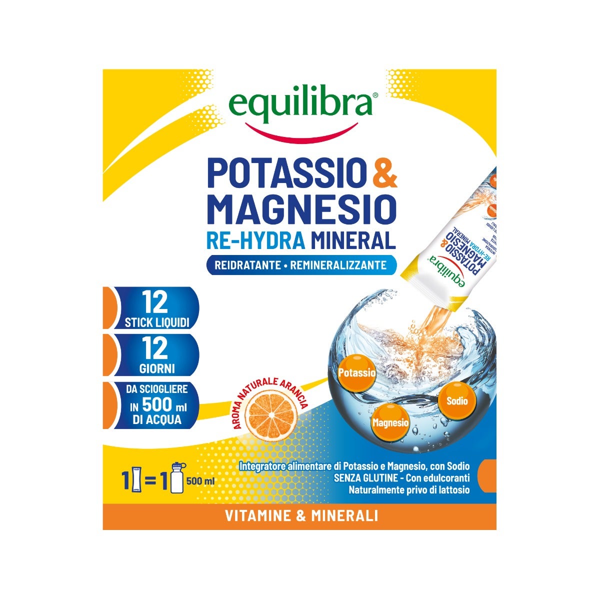 Equilibra Potassio & Magnesio Re-Hydra Mineral 12 Stick-8