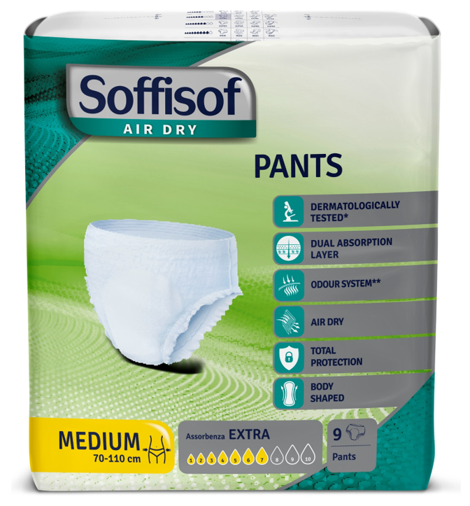 Soffisof Air Dry Pants Extra Taglia Medium 9 Pezzi-2