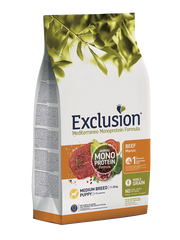 Exclusion Mediterraneo Monoprotein Noble Grain Puppy Beef Medium 12kg-1