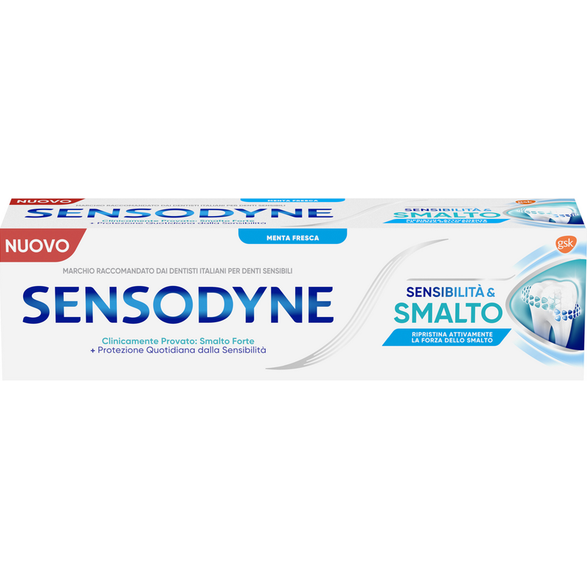 Sensodyne Dentifricio Sensibilità & Smalto Denti Sensibili Smalto Forte Gusto Menta Fresca 75 ml-2