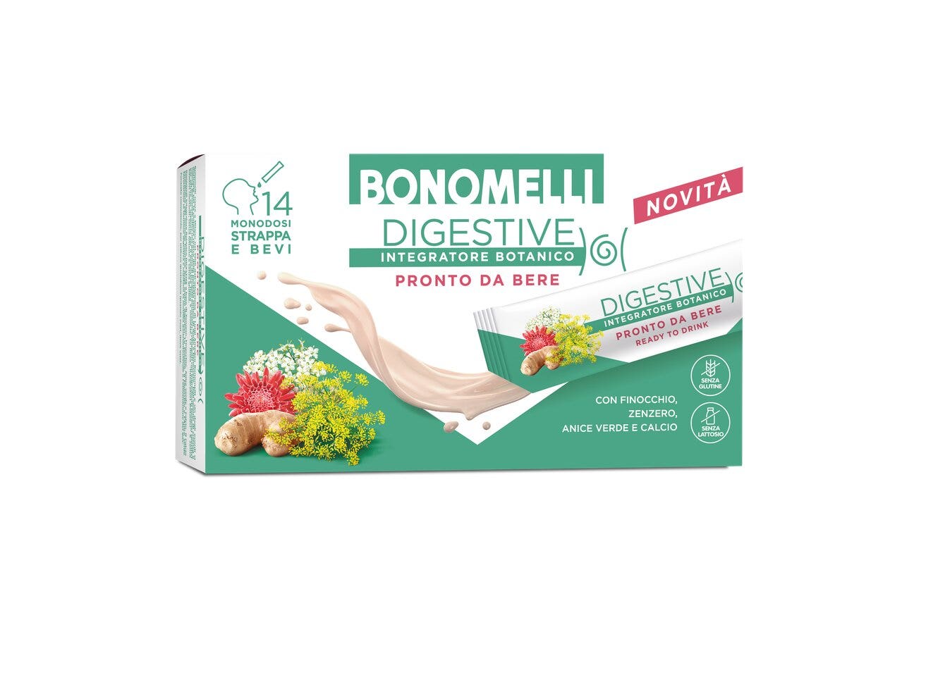 Bonomelli Integratore Botanico Digestive 14 Sticks-1