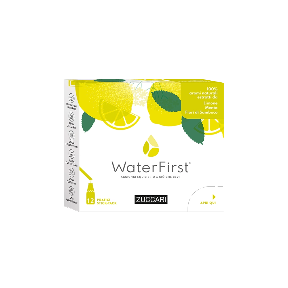 Zuccari WaterFirst Limoni, Menta, Fiori Di Sambuco 12 Stick-2