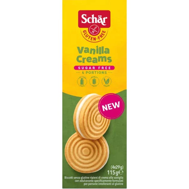 Schar Biscotti Con Crema Di Vaniglia Senza Zucchero 115g-2