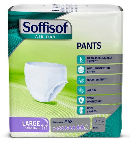 Soffisof Air Dry Pants Pannolone Maxi Taglia Large 8 Pezzi-2