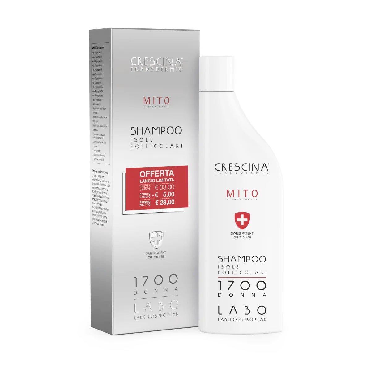 Crescina Shampoo Isole Follicolari Mito 1700 Donna 150ml-2