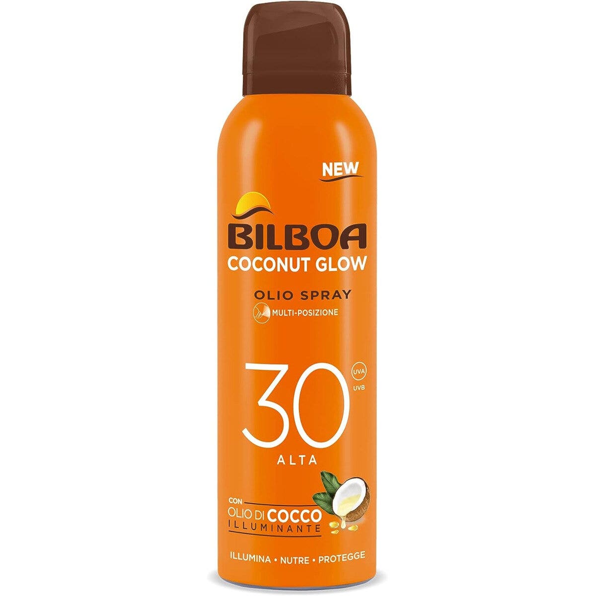 Bilboa Coconut Glow Olio Spray Solare Multiposizione SPF30 150ml-1