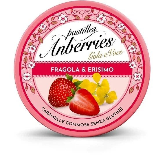 Pastilles Anberries Fragola & Erisimo 50g-1