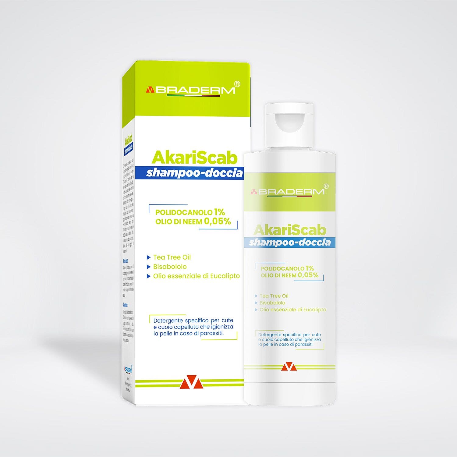 Braderm Akariscab Shampoo-Doccia 150ml-1