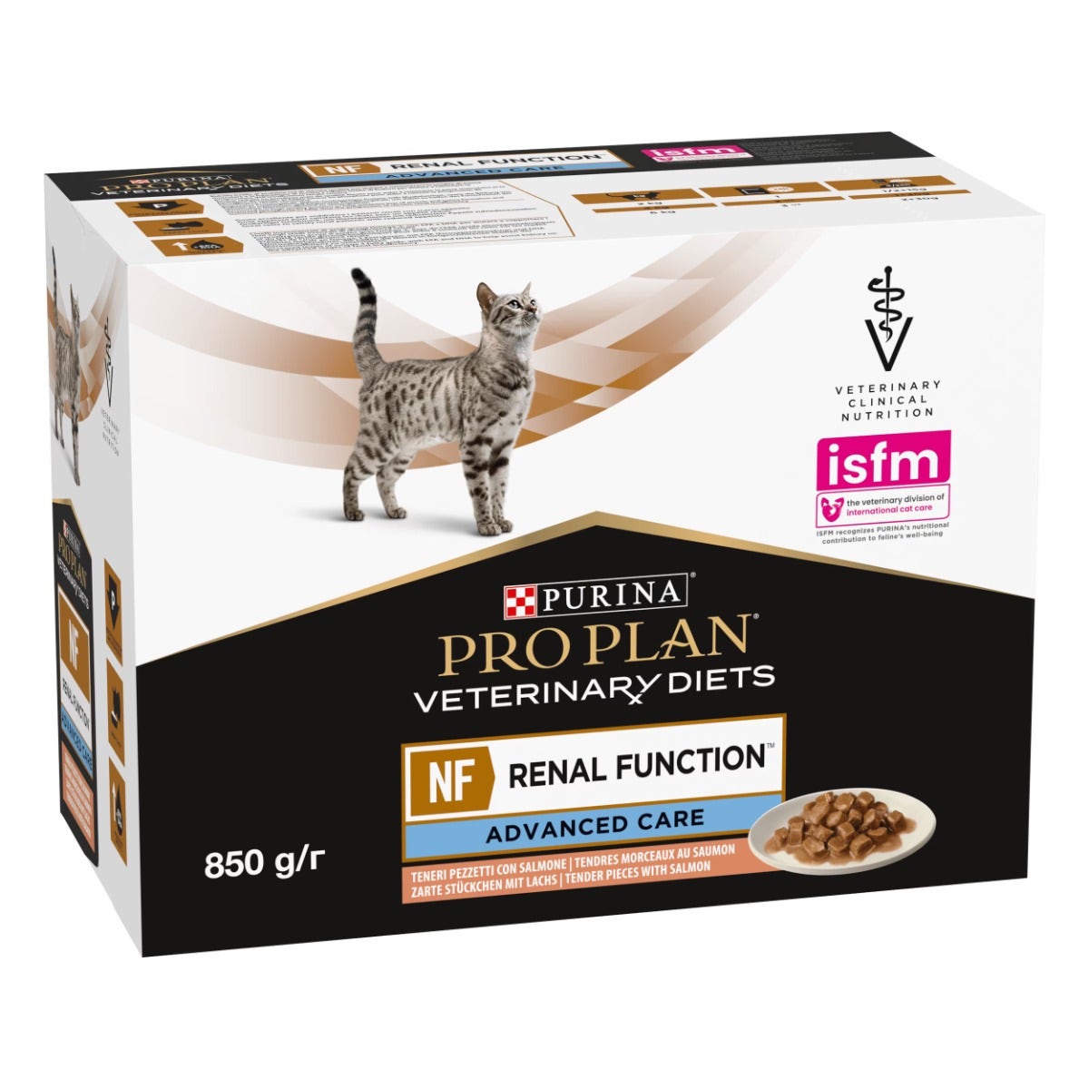 Purina Pro Plan Veterinary Diets NF Renal Function St/Ox Cibo Umido Con Salmone Gatti Adulti 10x85 g-2