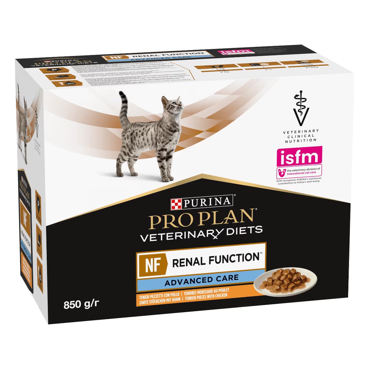 Purina Pro Plan Veterinary Diets Nf Renal Functions Advanced Care Cibo Umido Con Pollo Gatti Adulti 10x85g-3