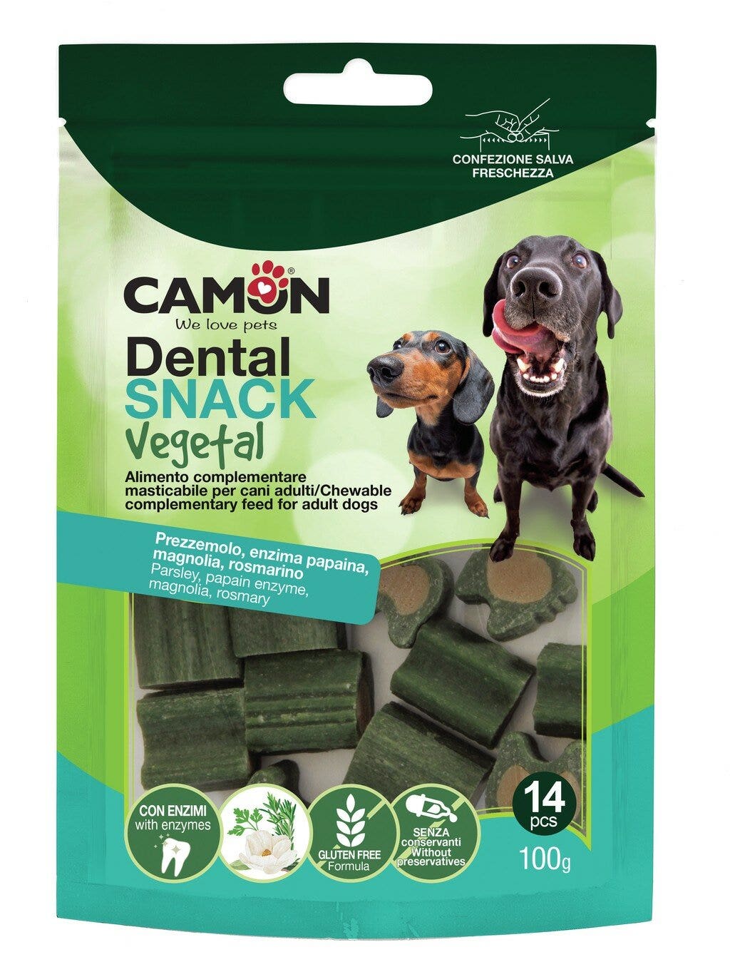 Camon Dental Snack Enzybites Vegetali Per Cani 100g-1
