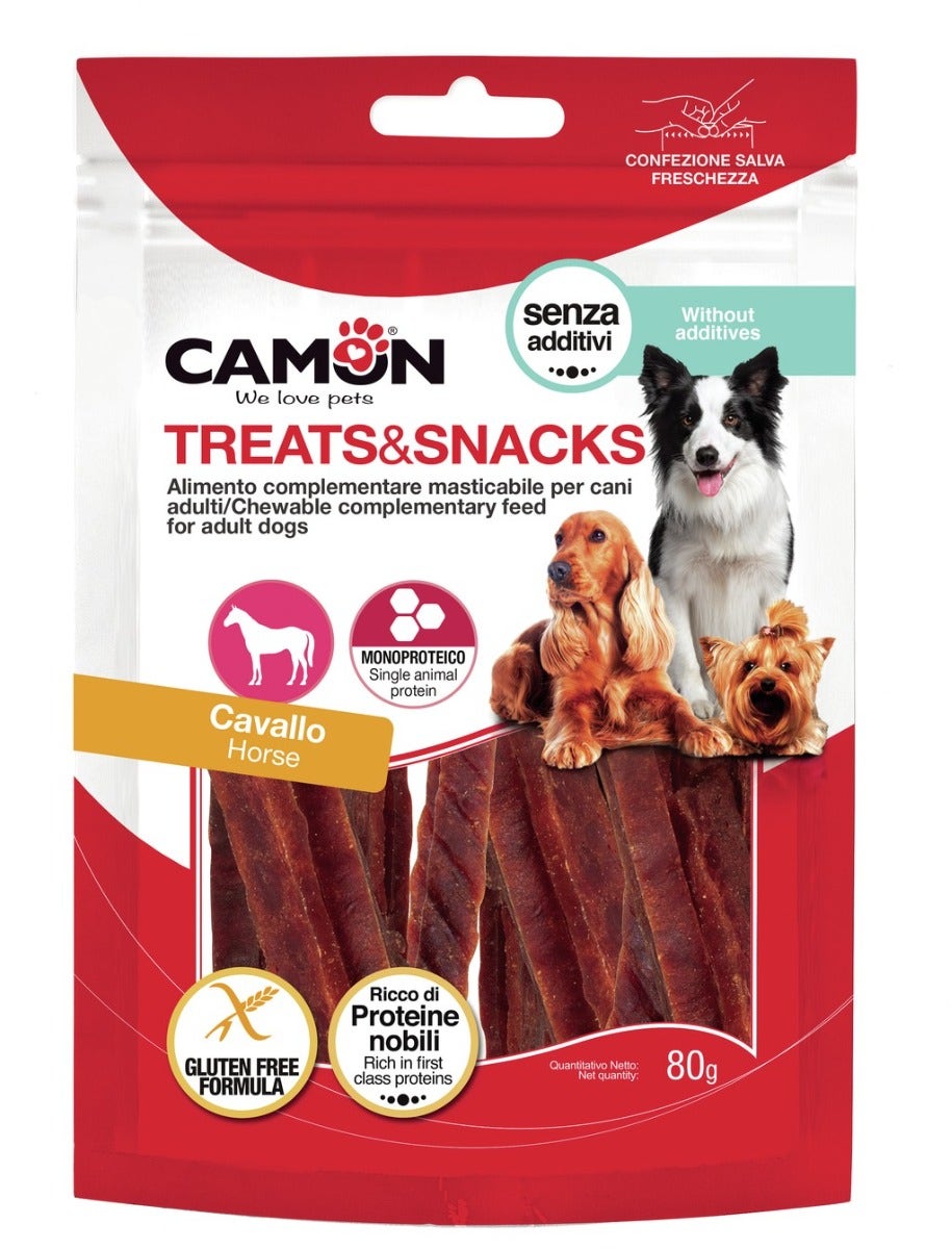 Camon Strips di Cavallo Snack Per Cani 80g-2