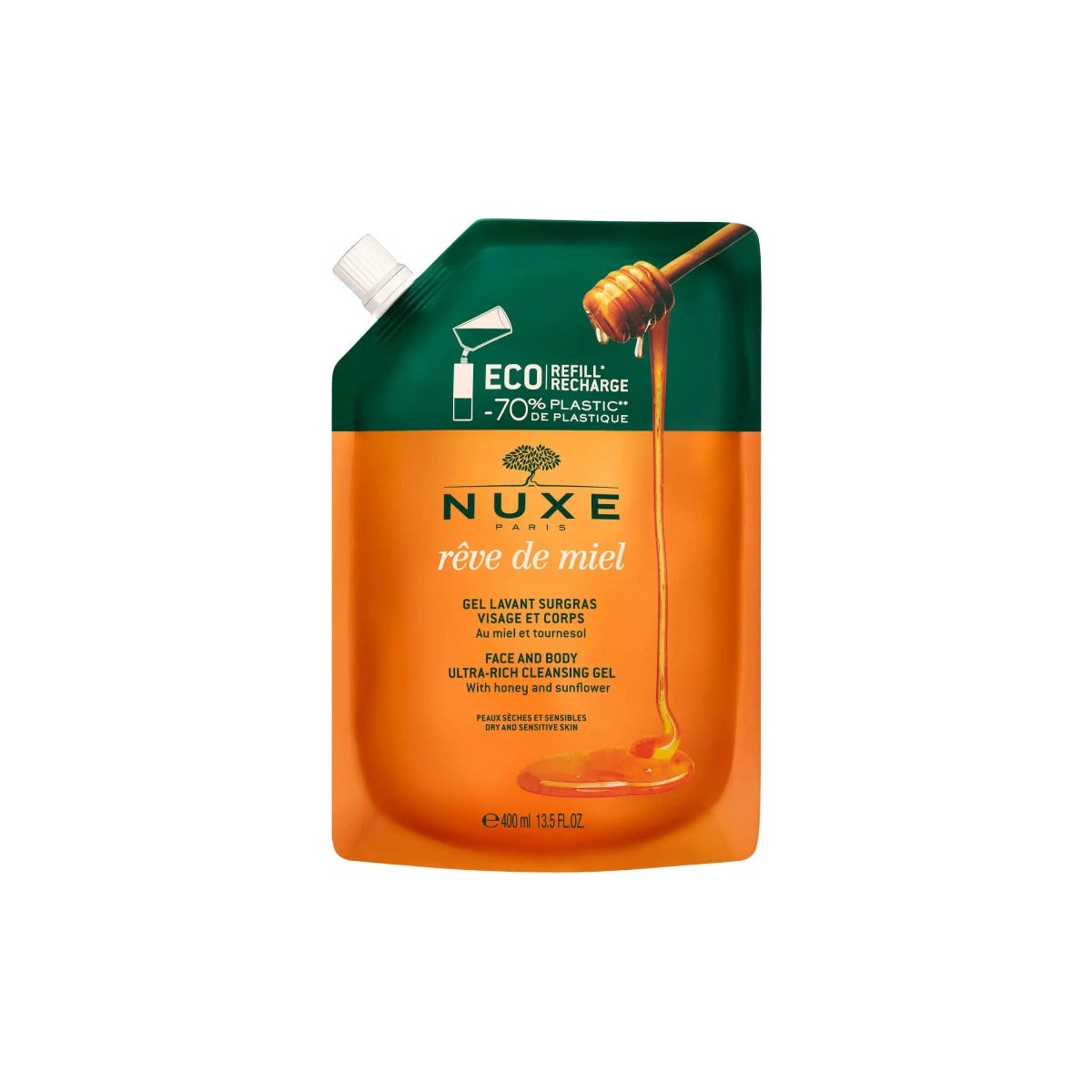 Nuxe Reve De Miel Ricarica Gel Lavante Surgrassante Viso E Corpo 400ml-6