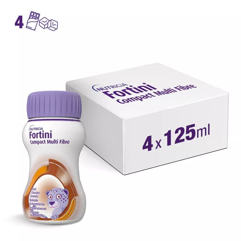 Nutricia Fortini Compact Multifibre Cioccolato E Caramello 4x125ml-2