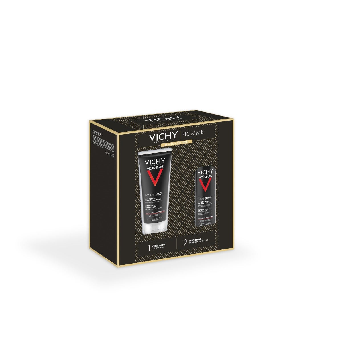 Vichy Cofanetto Regalo Natale Uomo Hydra Mag C Gel Doccia 200ml + Sensi Shave Schiuma da Barba 20ml-8