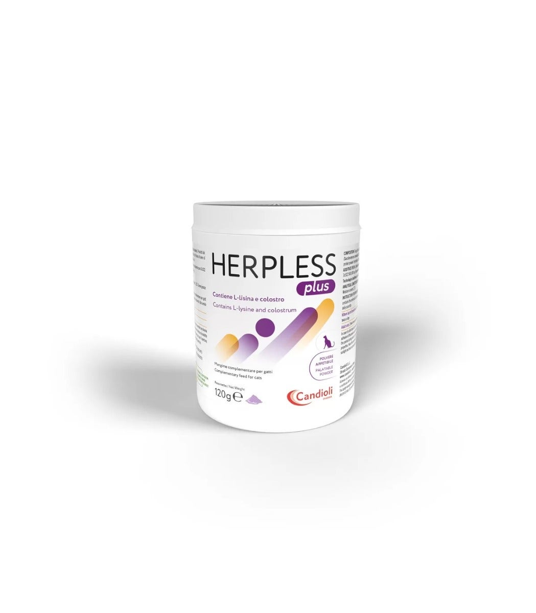 Candioli Herpless Plus Polvere Mangime Complementare Per Difese Immunitarie Gatti 120g-1