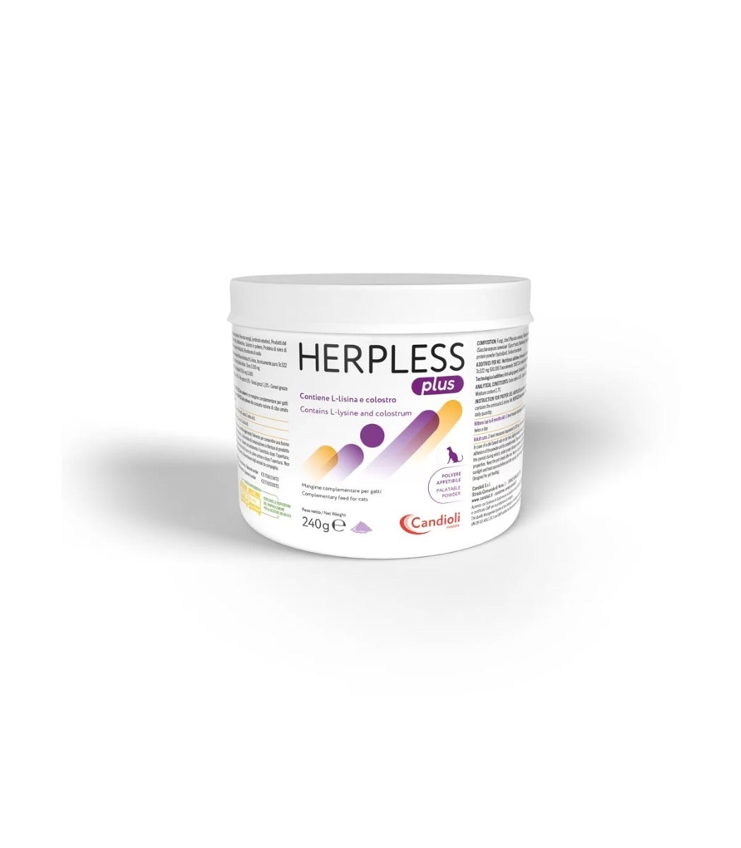 Candioli Herpless Plus Polvere Mangime Complementare Per Difese Immunitarie Gatti 240g-2