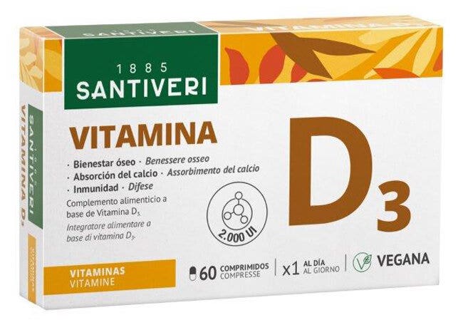 Santiveri Vitamina D3 2000UI Vegetale 60 Compresse-1