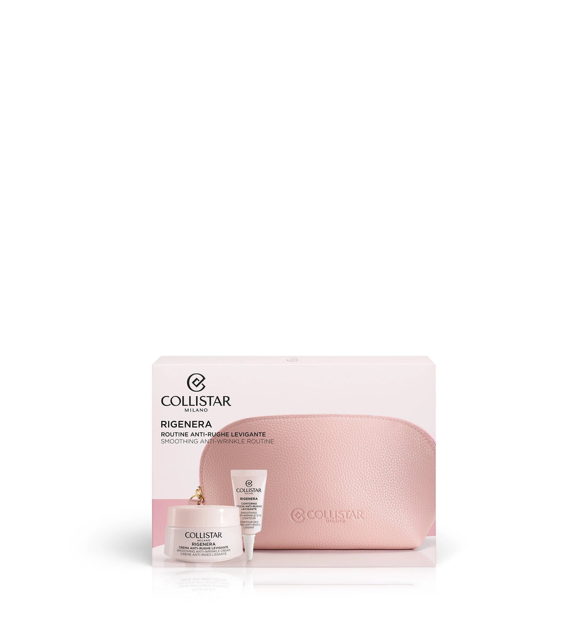 Collistar Cofanetto Crema Viso/Collo 50ml + Contorno Occhi 5ml + Bustina Gocce Magiche + Pochette-1