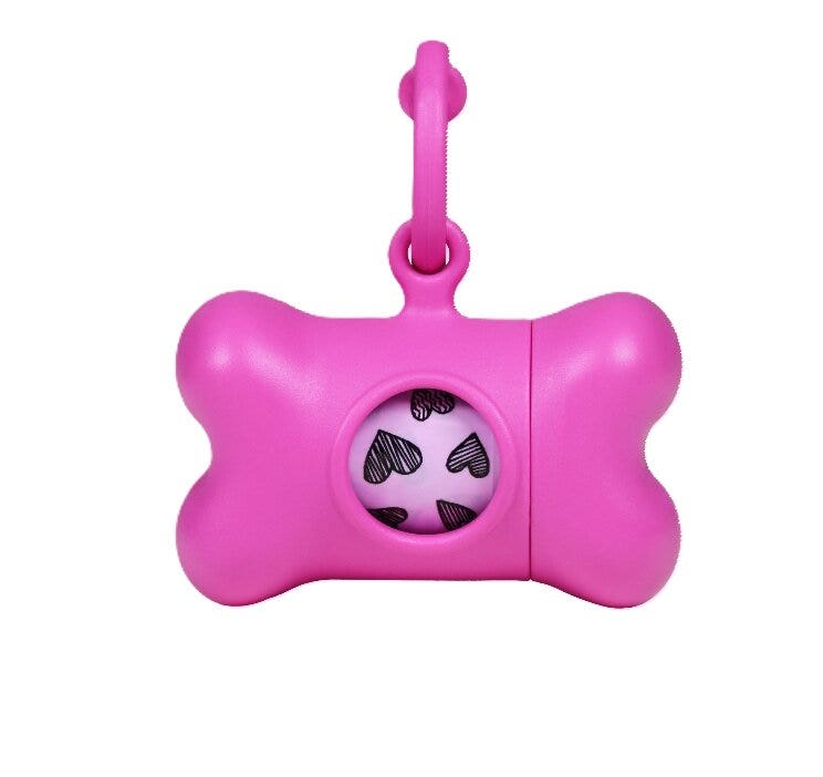 United Pets Bon Ton Nano Collezione Classic Colore Rosa Porta Sacchettini Igienici-1