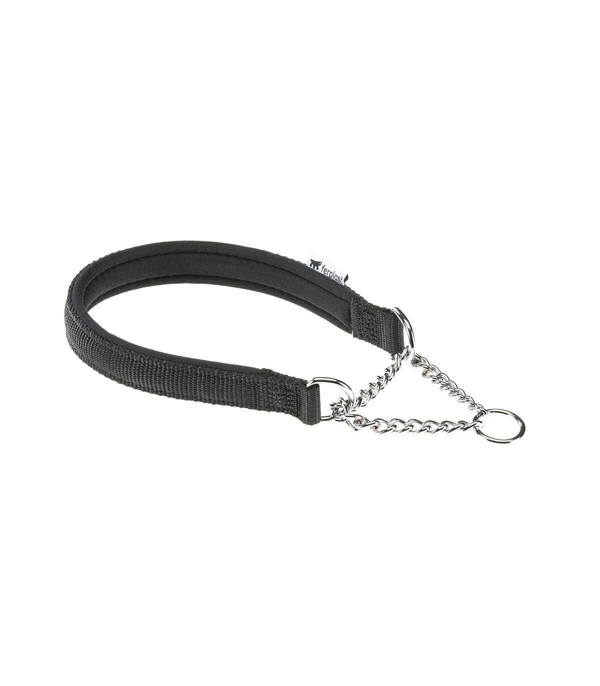 Ferplast Daytona CSS Collare Semistrangolo Nylon Soffice Imbottitura Nero Per Cani CSS15/45-1
