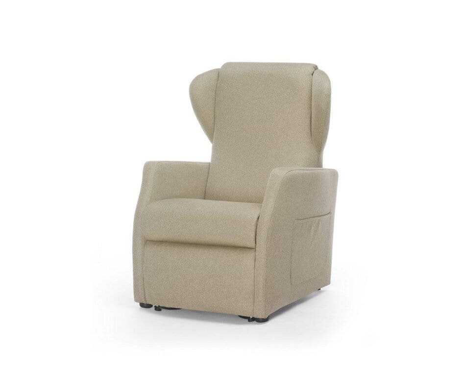 Mopedia Poltrona Elevabile Ninfea con Roller 4 Ruote 50mm PO401 Sabbia-1