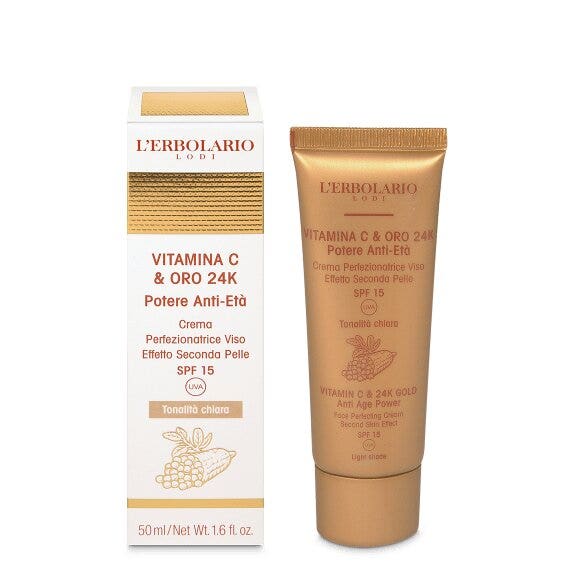 L'Erbolario Crema Perfezionatrice Viso Vitamina C & Oro 24K Tonalità Chiara 50ml-1