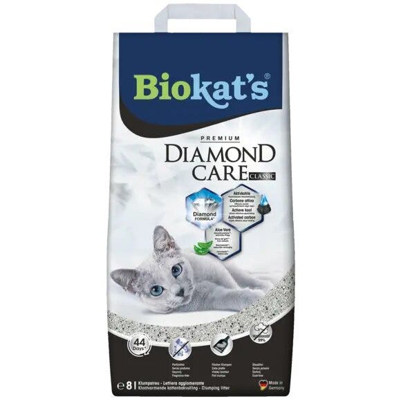 Biokat's Diamond Care Classic Lettiera Con Carbone Attivo Naturale Per Gatti 8L-1