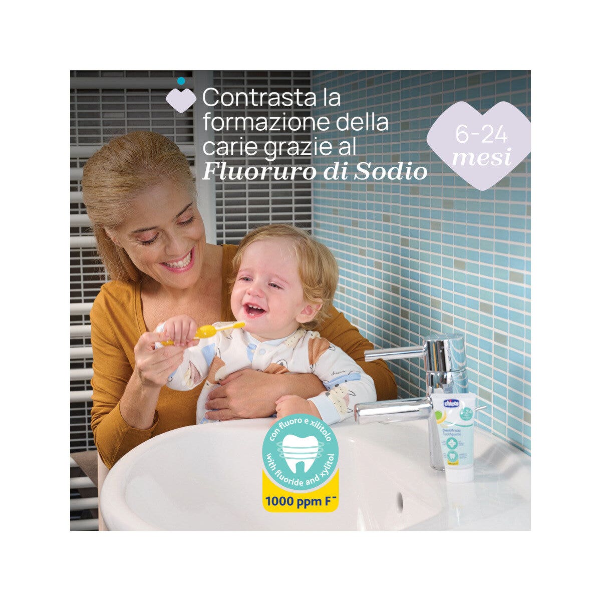 Chicco Dentifricio 6-24 Mesi Gusto Mela-Banana Con Fluoro 50ml