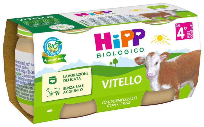 Hipp Omogeneizzato Vitello 2X80g 4 Mesi+-1