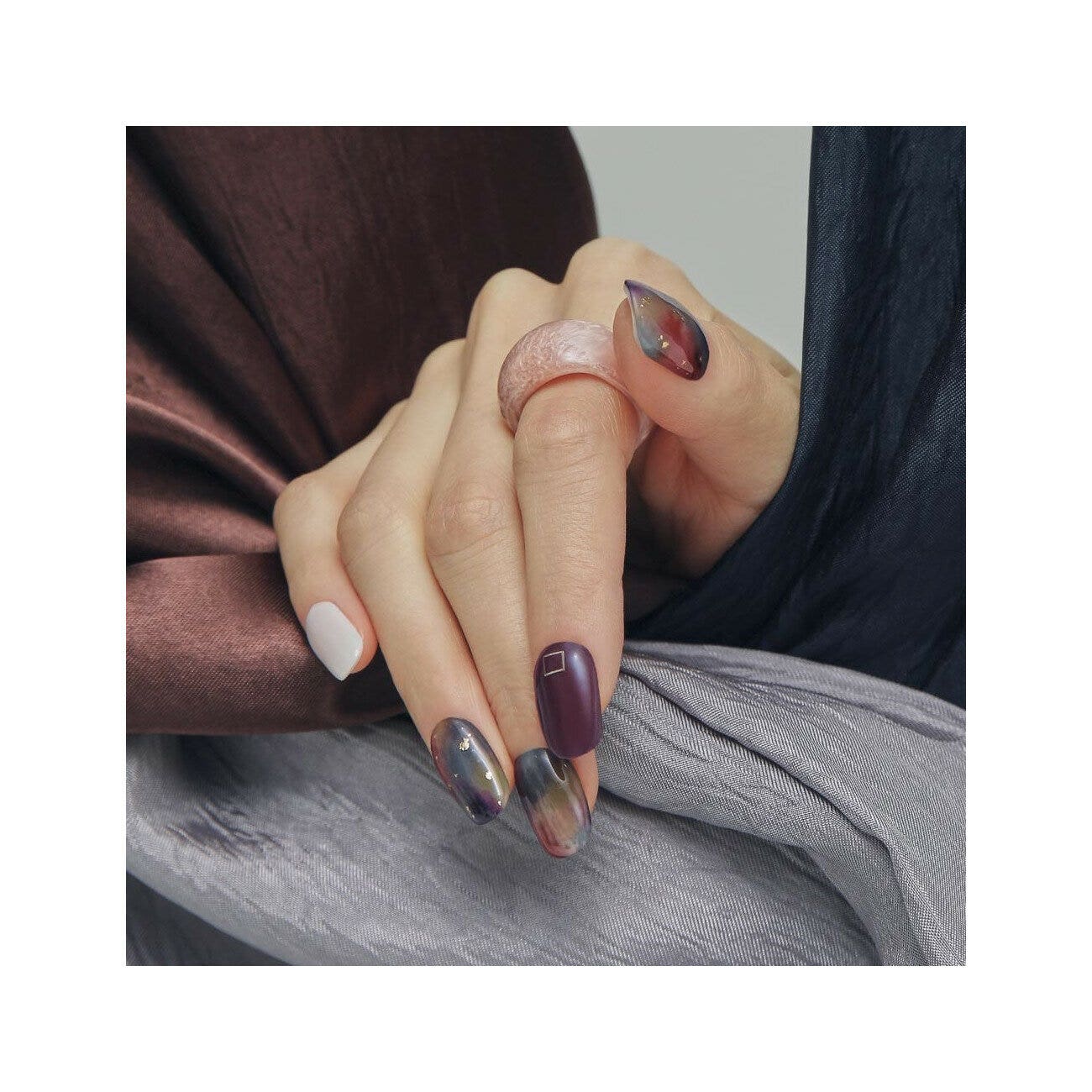 Ohora Gel Nails Smalto In Gel Adesivo N Tie-Dye-5