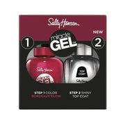 Sally Hansen Miracle Gel Duo Pack Top Coat + Smalto Colore 940 Bordeaux Glow-1