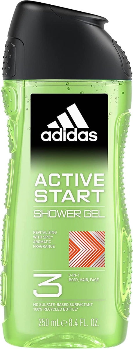 Adidas Active Start Gel Doccia Bagnoschiuma 3in1 250ml-2