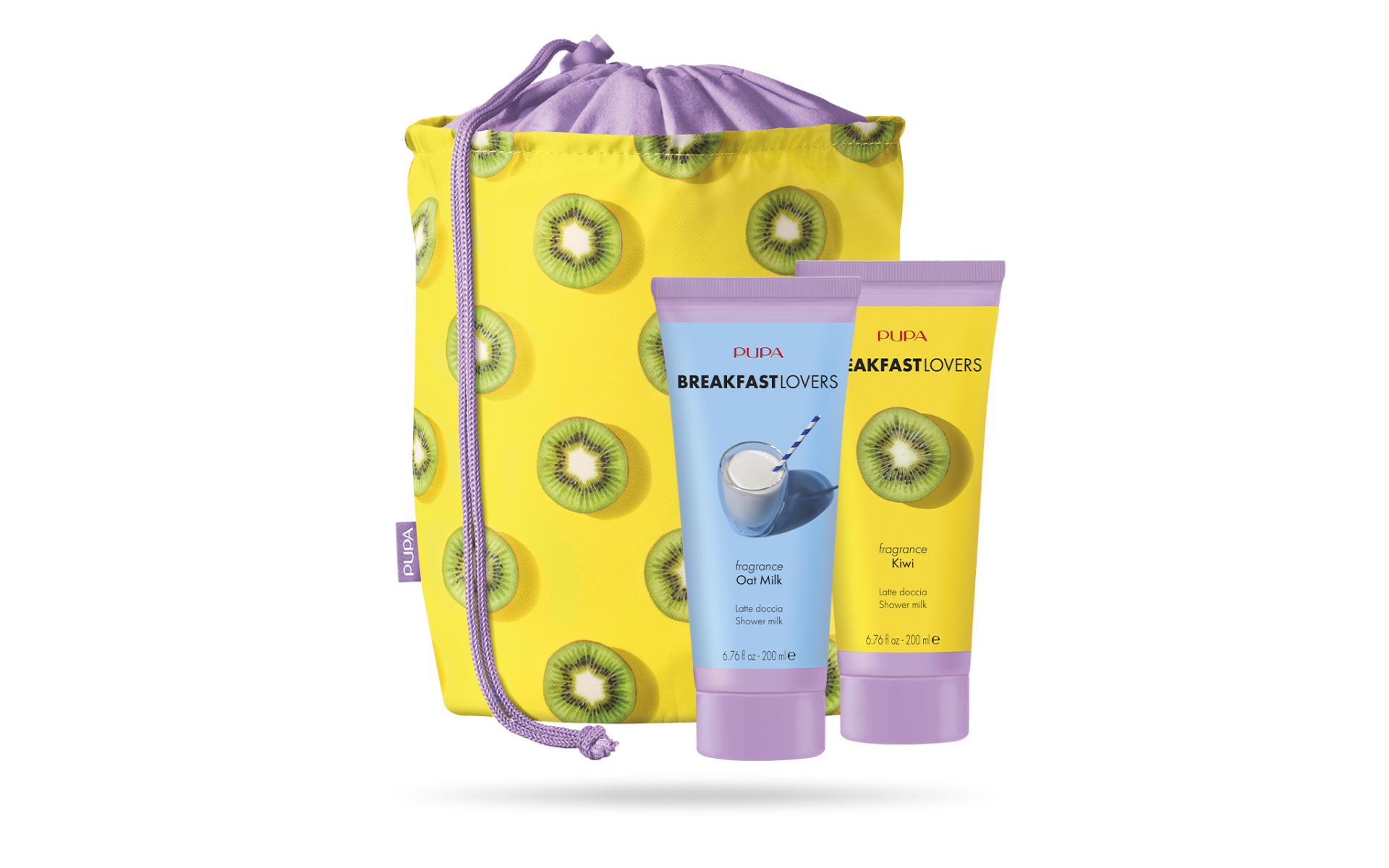 Pupa Breakfast Lovers Kit 3 Latte Doccia 2x200ml 003 Kiwi/Oat Milk-2