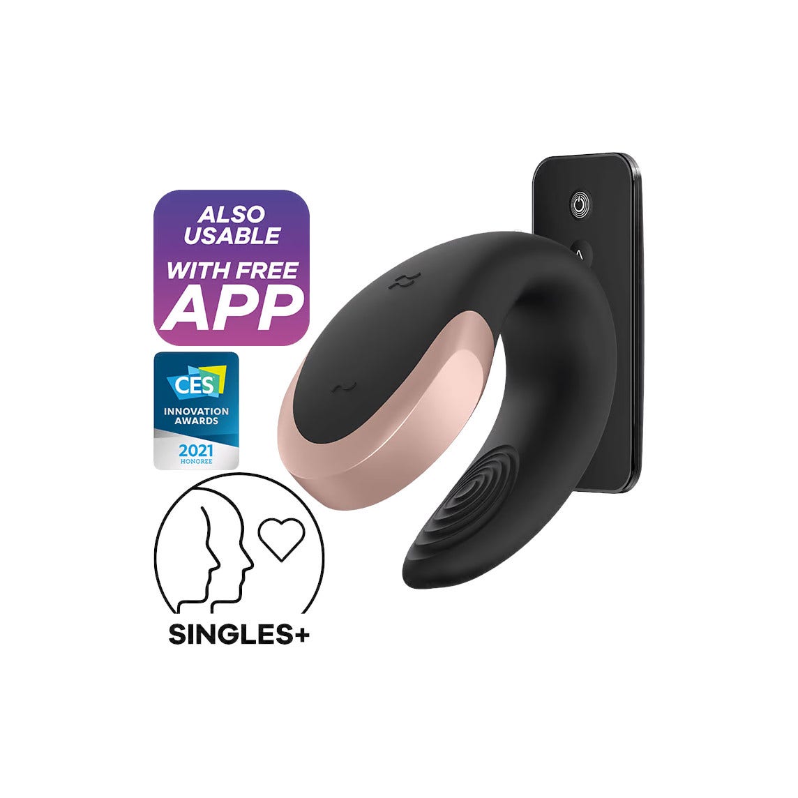 Satisfyer Double Love Connect App Vibratore Nero-8