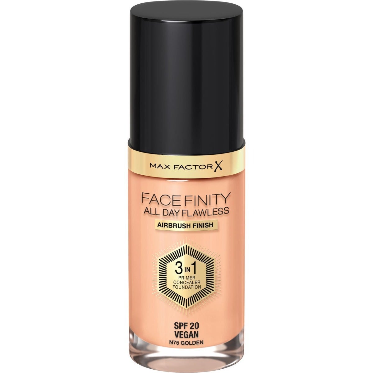 Max Factor Fondotinta Facefinity All Day Flawless 3in1 75 Golden 30ml-4