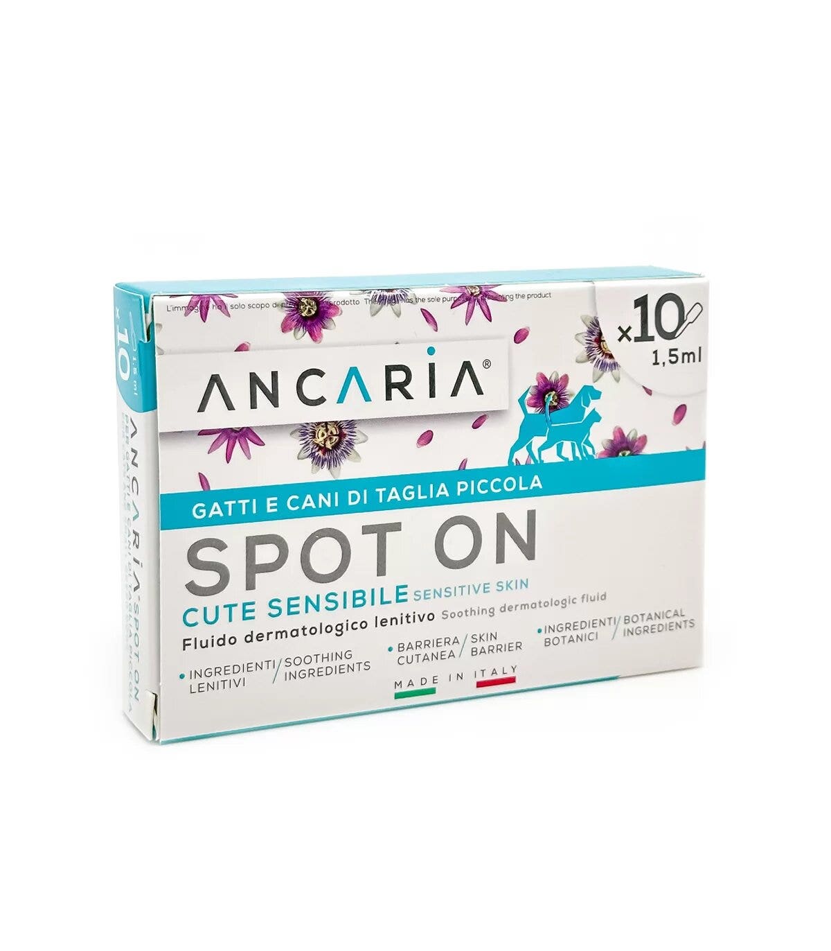 Ancaria Spot-On Gatti e Cani Taglia Piccola 10 Pipette x 1,5ml-1