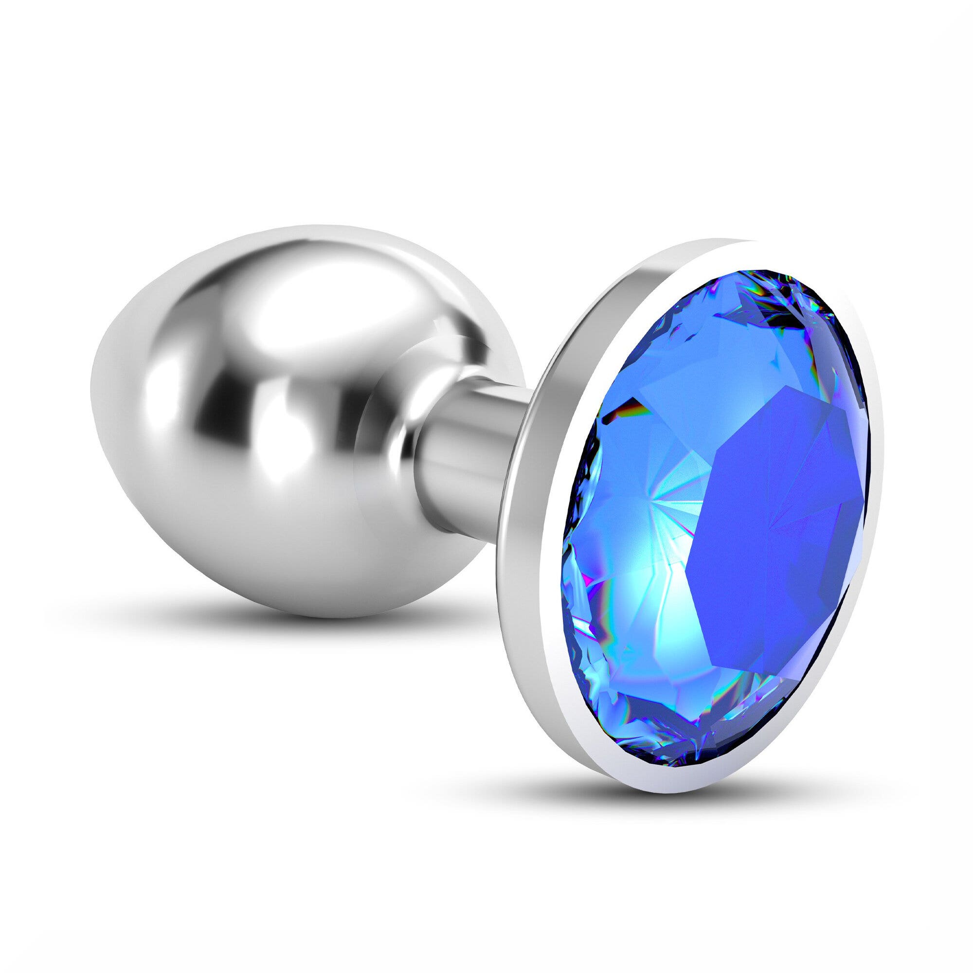 Crushious Plug Anale Bijou Gioiello Blu Grande-1