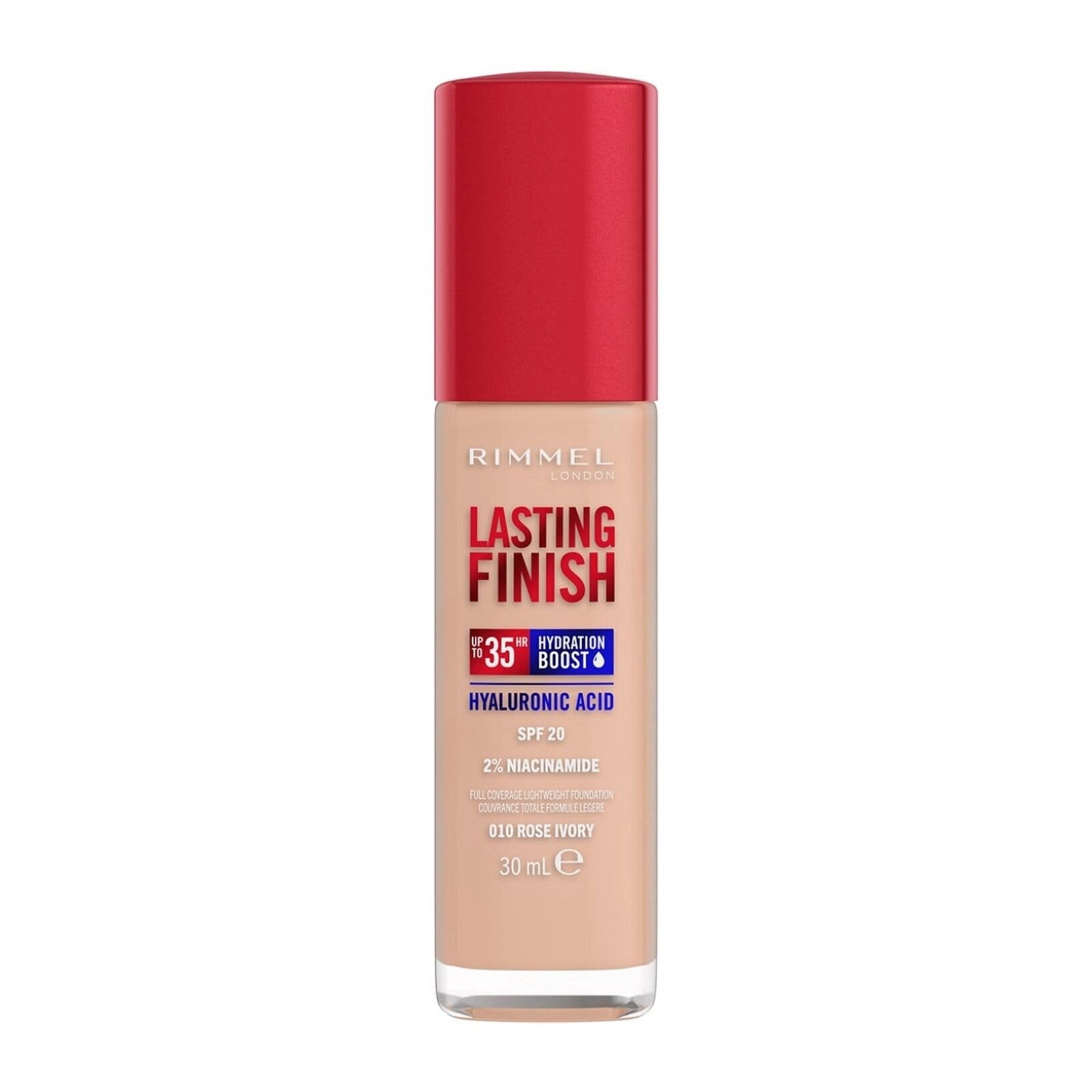 Rimmel Fondotinta Lasting Finish 35h Con Acido Ialuronico 010 Rose Ivory 30ml-1