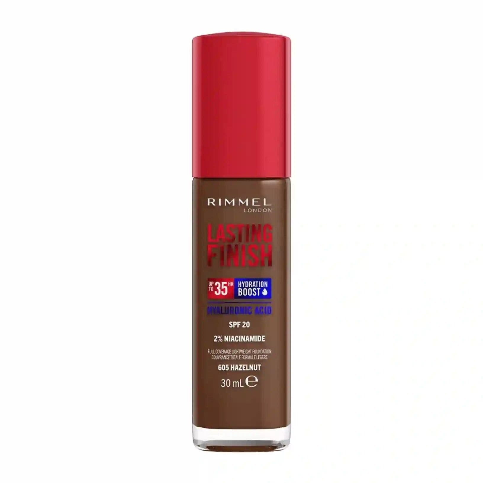 Rimmel Fondotinta Lasting Finish 35h Con Acido Ialuronico 605 Halzenut 30ml-1
