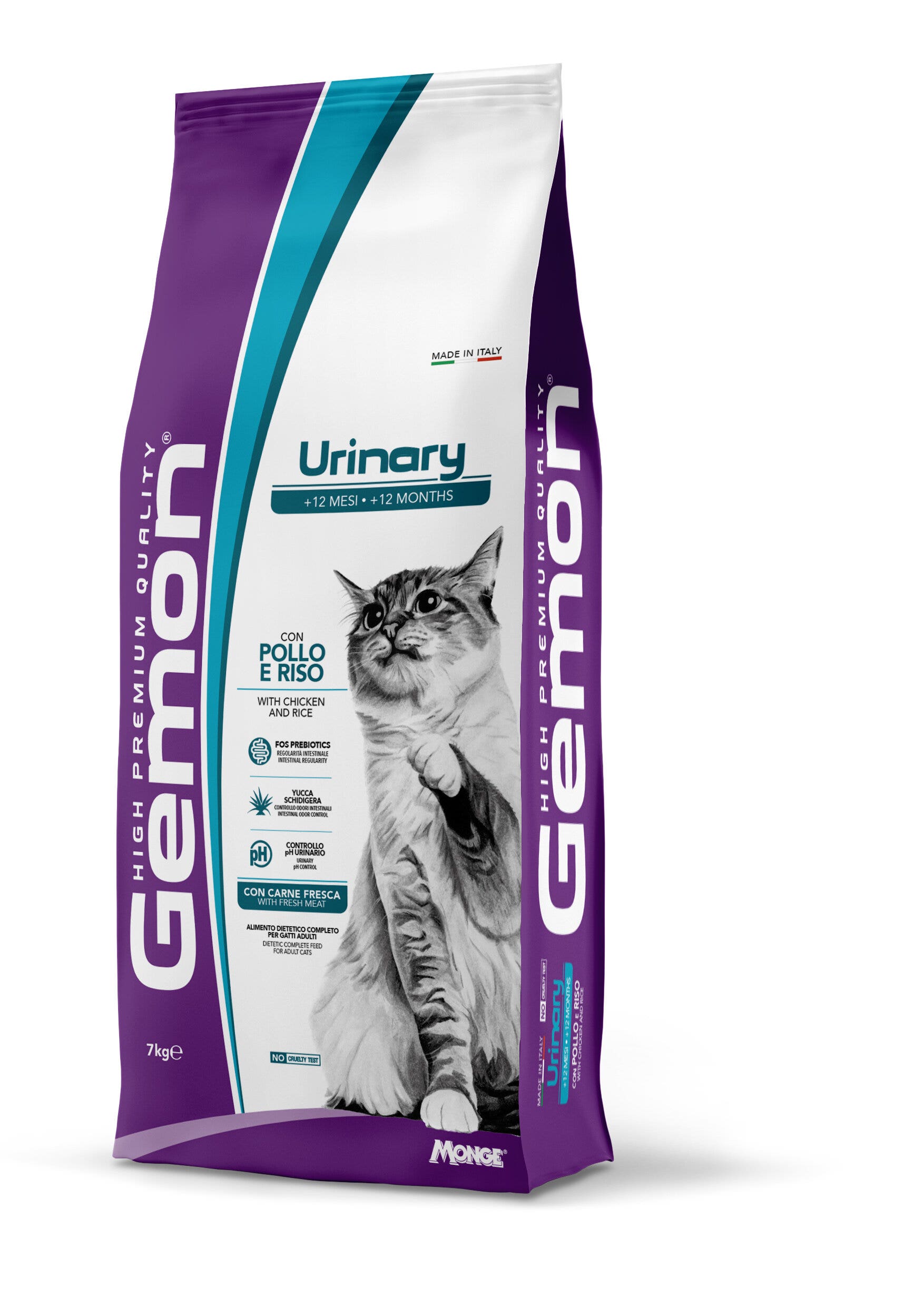 Gemon Cat Urinary Pollo e Riso Cibo Secco Per Gatti Adulti Sacco 7Kg-5