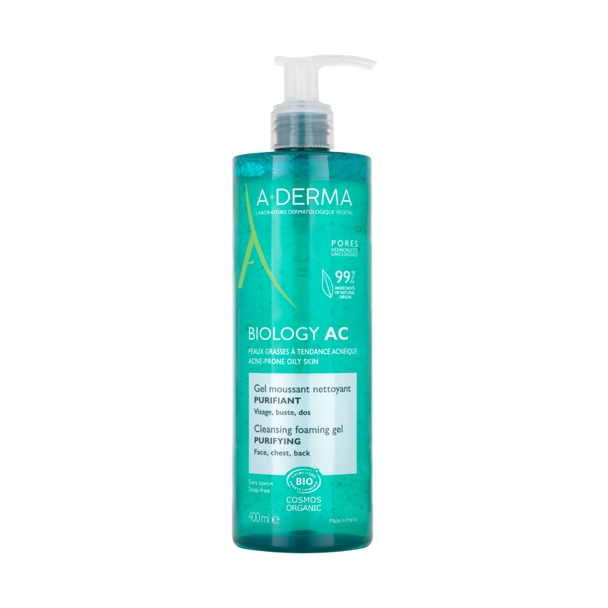 A-Derma Biology AC Gel Detergente Schiumogeno Purificante Anti-imperfezioni 400ml-5