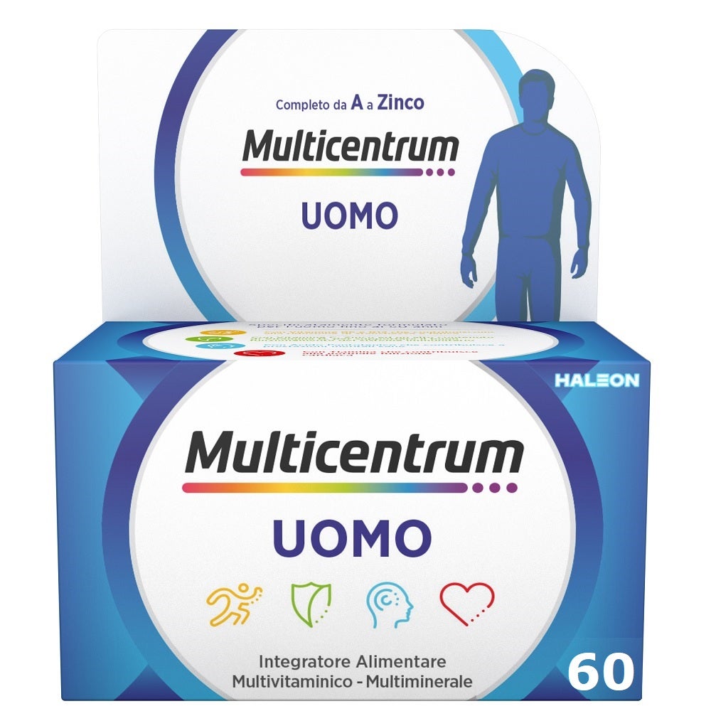 Multicentrum Uomo Integratore Alimentare Multivitaminico Vitamina B D3 A Calcio Magnesio 60 Cpr-0