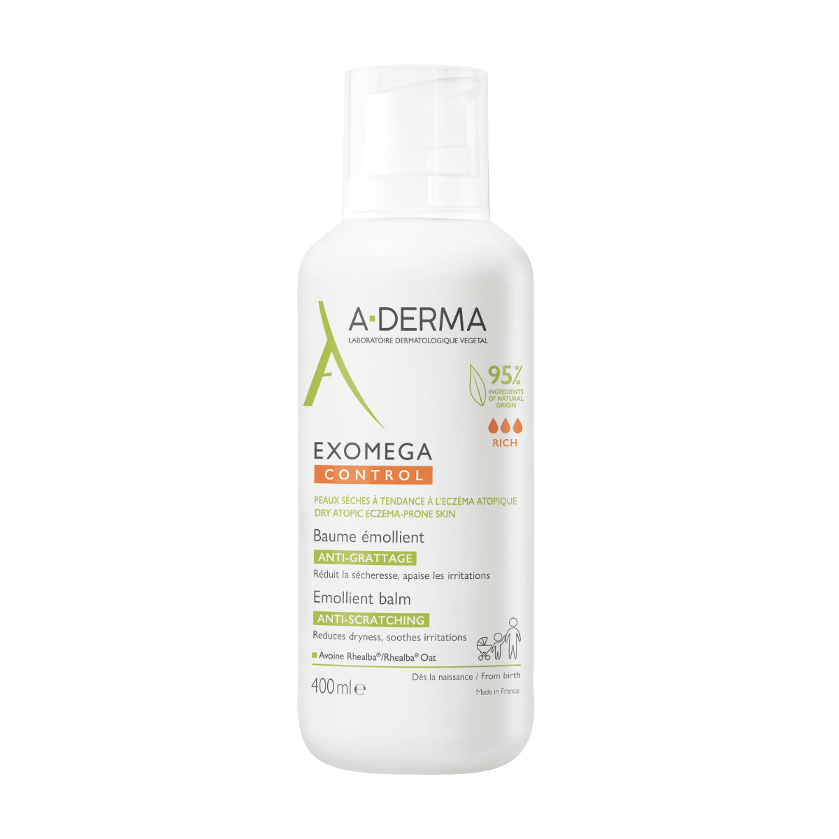 A-Derma Exomega Control Balsamo Emolliente Anti-Grattage 400ml-2