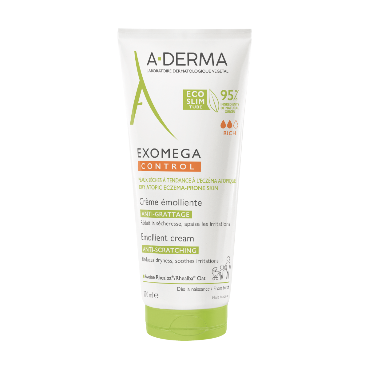A-Derma Exomega Control Crema Emolliente Anti-Grattage 200ml-2