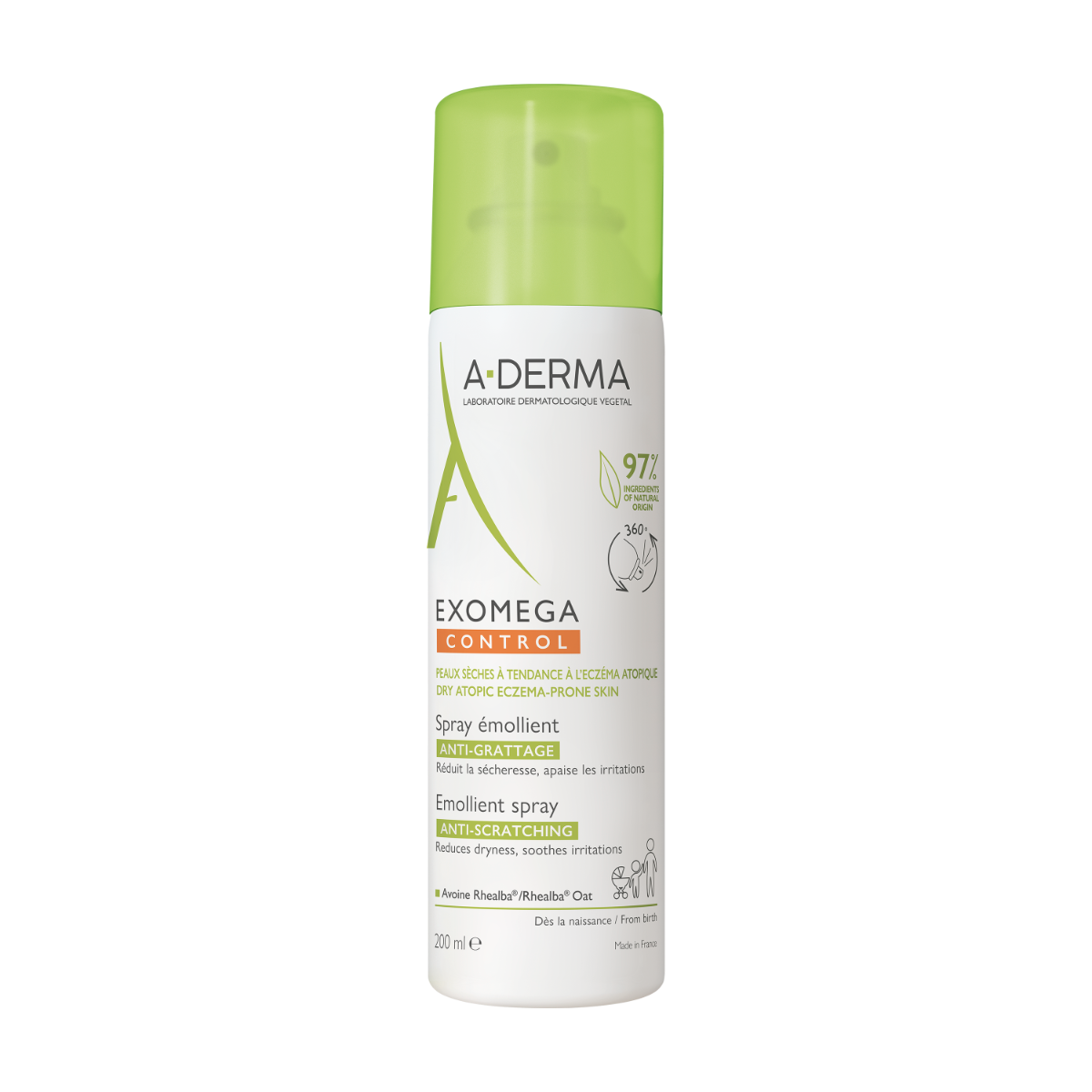 A-Derma Exomega Control Spray Emolliente Anti-Grattage 200ml-2