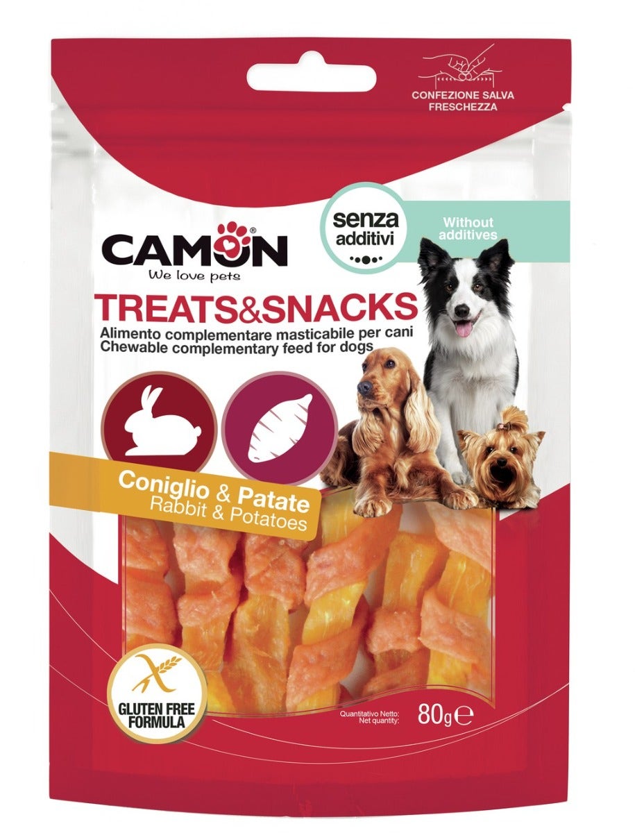 Camon Strips Di Coniglio E Patata Dolce Per Cani 80g 11cm-4